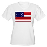 Star Spangled Banner Womens V-Neck T-Shirt