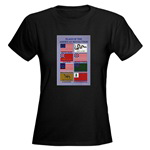 Flags of the American Revolution Womens Dark T-Shirt
