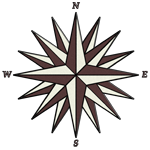 Brown Compass Rose