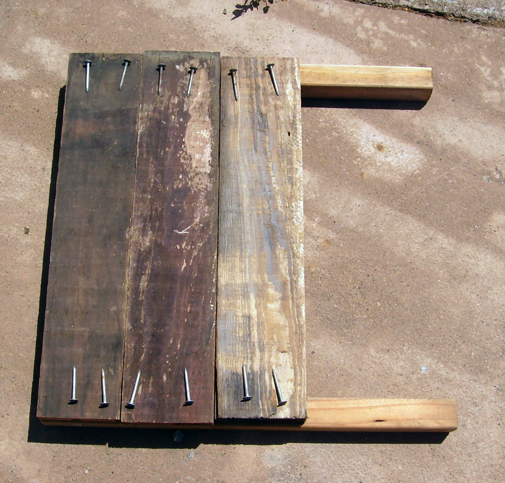 Materials for end of planter, assembled