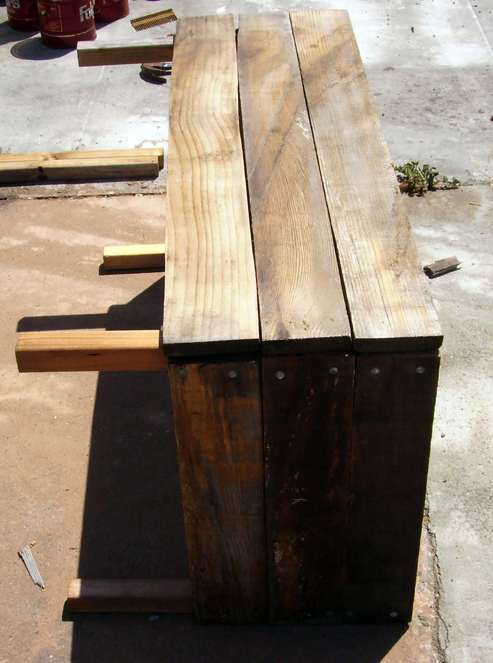 Assembling the side of the planter