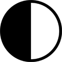 White Half Circle